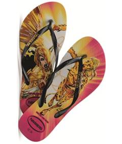 Havaianas Slim Heroinas Bege Palha/Cinza Dark Metalico 41/42