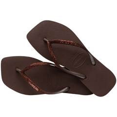 Havaianas Slim Square Glitter Cafe 35/36