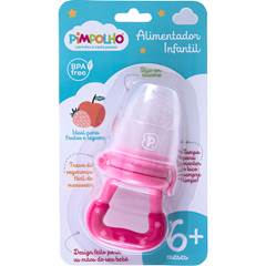 Alimentador Infantil Silicone Rosa Tamanho 6+ Unidade