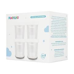 Pote Para Leite Materno Branco 4 Unidades