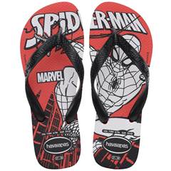 Havaianas Top Marvel Logomania Vermelho Rubi/Preto 35/36