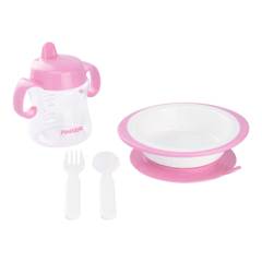 Kit Alimentacao Feminino Rosa 4 Pecas