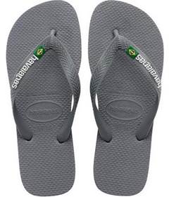 Havaianas Kids Brasil Logo Cinza Aco/Cinza Aco 29/30