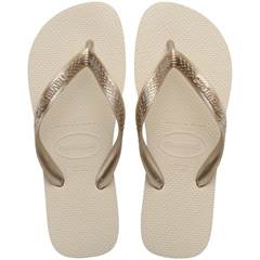 Havaianas Top Tiras Senses Bege Palha 45/46