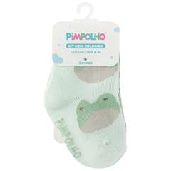 Kit Meia Colorida Masculino Com 3 Pecas Tamanho 00 a 15 Sapo