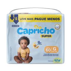 Fralda Capricho Super Bag G 60 Unidades