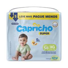 Fralda Capricho Super Bag XG 58 Unidades