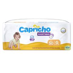 Fralda Capricho Shortinho Hiper G 50 Unidades