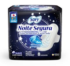 Absorvente Sofy Noite Segura Noturno 8 unidades