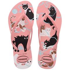 Havaianas Slim Pets Manga Rosa 41/42
