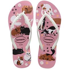 Havaianas Slim Pets Dourado/Preto/Branco/Bege 27/28