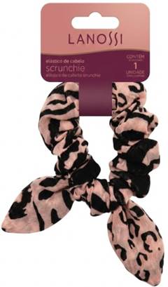 Lanossi Elastico Cabelo Scruc Animal Rose - Unidade