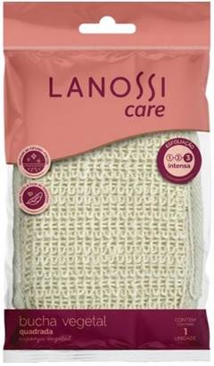 Lanossi Esponja Banho Bucha Vegetal Quadrada - Unidade