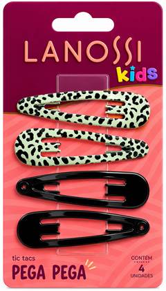 Lanossi Kids Tic Tac Cabelo Pega - 04 unidades