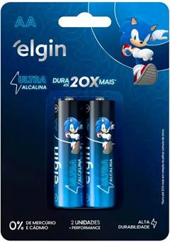 Elgin Pilha Ultra Alcalina AA Blister - 02 unidades
