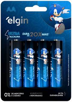 Elgin Pilha Ultra Alcalina AA Blister - 04 unidades