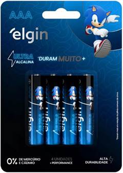 Elgin Pilha Ultra Alcalina AAA Blister - 04 unidades