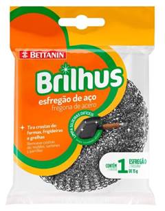 B Esponja Brilhus Aço Inox c/01 Und - Unidade
