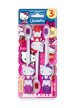 Jade Pró Escova Dental 343 Hello Kitty 3D Ventosa, Macia L3P2 - Unidade