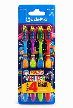 Jade Pró Escova Dental 374 Popmax Kids, Macia - 04 Unidade